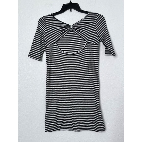 We the Free Frenchie Tee Dress Womens Stretch Black/White Stripe Size XS NWOT - Picture 5 of 8